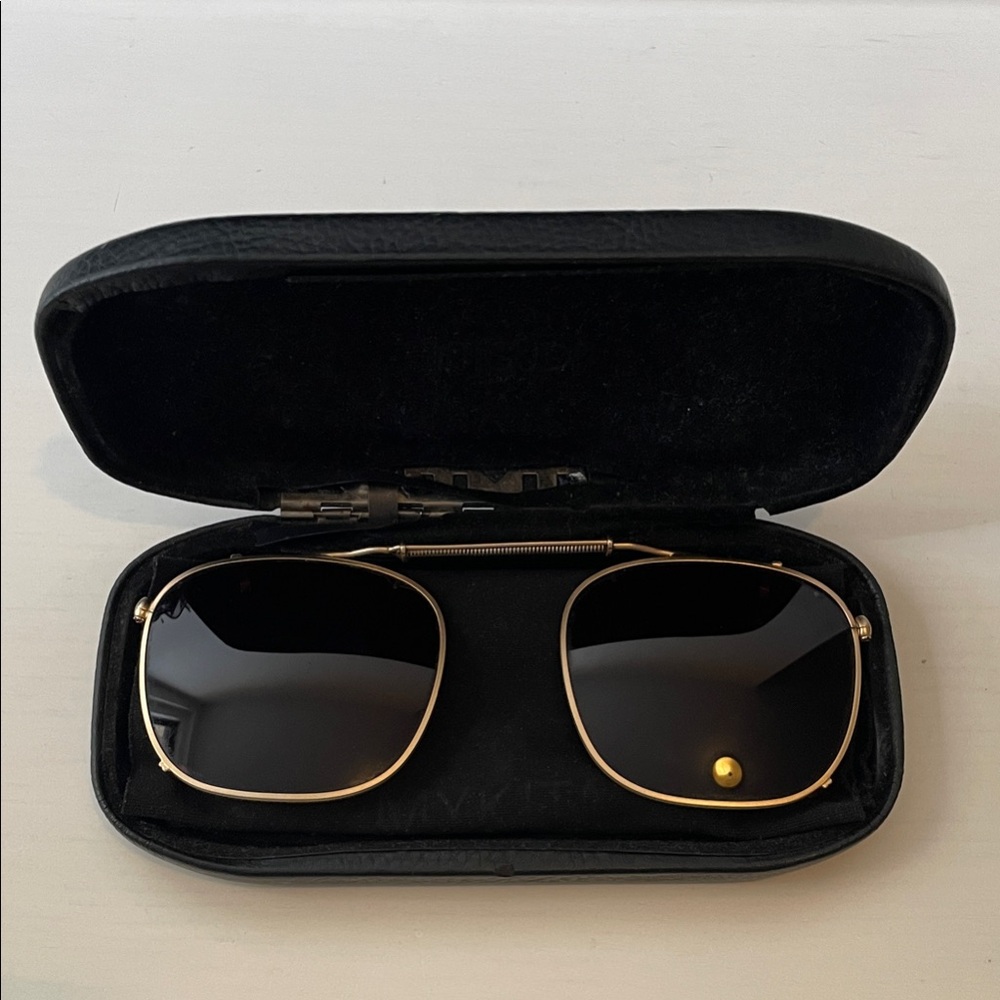 Vintage matsuda clip-on sunglasses, gold plated | handmade in Japan
